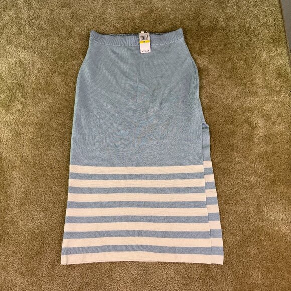 Edited By Remi Womens Bader Knit Skirt Size M Light Blue NWT E902 - Picture 1 of 10